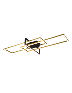 Trio Salinas – Plafonnier et applique LED moderne avec variateur, éclairage réglable et design élégant en noir et laiton