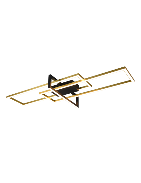 Trio Salinas – Plafonnier et applique LED moderne avec variateur, éclairage réglable et design élégant en noir et laiton