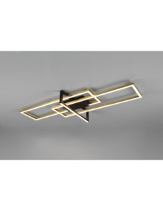 Trio Salinas – Plafonnier et applique LED moderne avec variateur, éclairage réglable et design élégant en noir et laiton 2