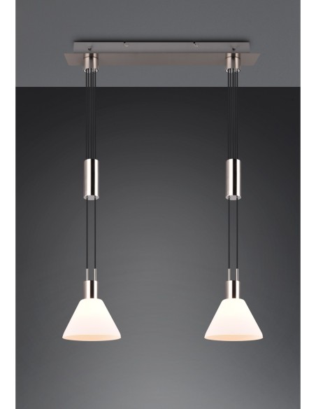 Trio Stanley – Suspension à double éclairage, style classique et économie d’énergie assurée