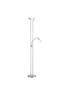 Trio Santo II – Lampadaire LED 4x4,8W + liseuse, lumière douce 3000K pour une ambiance chaleureuse