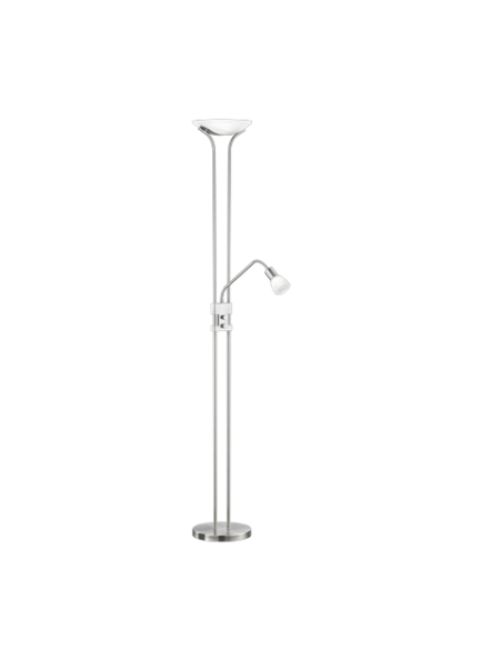 Trio Santo II – Lampadaire LED 4x4,8W + liseuse, lumière douce 3000K pour une ambiance chaleureuse