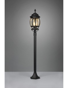 TRIO Elvo – Potelet d’extérieur en fonte d’aluminium noir mat, 1 x E27 max 60W, IP44, 100 cm 2