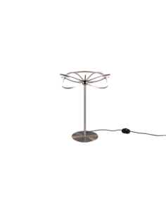 TRIO CHARIVARI – Lampe de table LED 26W, nickel mat, élégance et lumière ajustable
