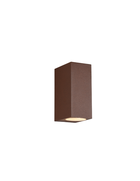 Trio Roya – Applique extérieure 2xGU10, design rouille, éclairage haut et bas, IP44