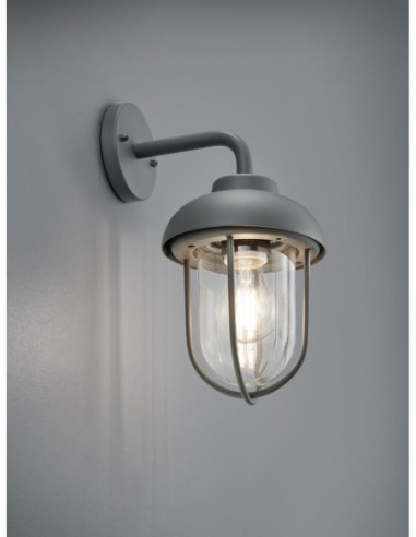 Trio Duero – Luminaire mural extérieur vintage, verre transparent et métal, 33 cm