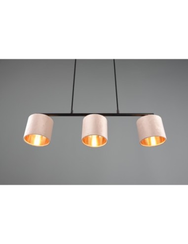 Suspension 3xE14, max. 40W, Velours beige intérieur | Trio