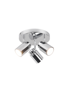 TRIO Angelo – Spot LED 3xGU10, design chromé, réglable, IP44 pour espaces modernes