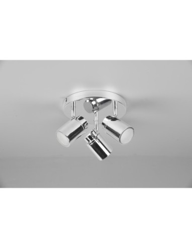 TRIO Angelo – Spot métallique 3xGU10, design chromé, éclairage optimal pour toutes les pièces