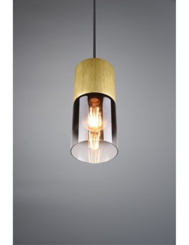 Suspension 1xE27, max. 28W, laiton mat – TRIO – Robin intérieur | Trio