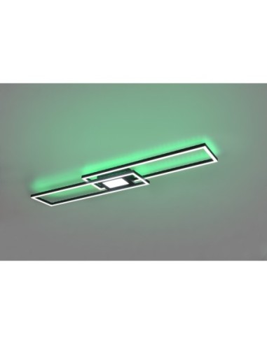 Plafonnier LED 37W 2700-6500K 4300lm noir mat télécommande – Trio – Ganado  | Trio