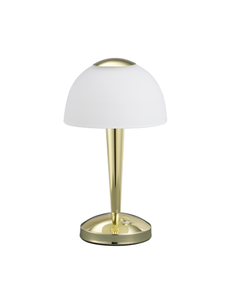 Trio Ventura – Lampe de table LED 4W, 350lm, tactile 4 niveaux, laiton poli