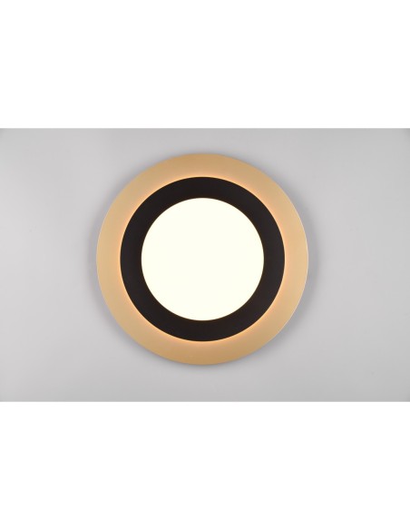 Plafonnier LED 2700-6500K noir et or télécommande – Trio – Morgan