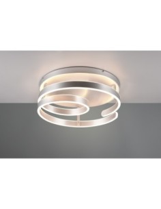 TRIO Marnie – Plafonnier LED 58W, spirale design en aluminium brossé, 3000K, 6800 lm, dimmable 2
