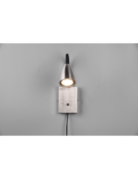 Trio Wanda – Applique classique avec interrupteur, douille GU10, 230V, design nickel mat