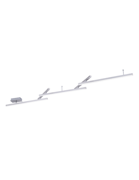 TRIO Melby – Plafonnier LED WiZ 23W, nickel mat, lumière RGB et blanc réglable