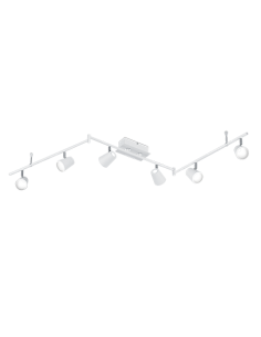 TRIO Narcos – Spot à six lumières orientables, blanc mat, design intemporel