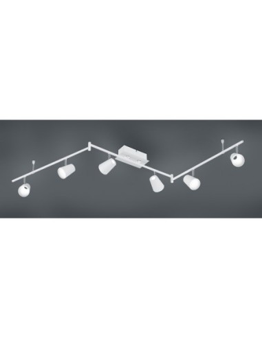 TRIO Narcos – Plafonnier LED 6x6,5W, 600lm, 3000K, pour éclairage personnalisé