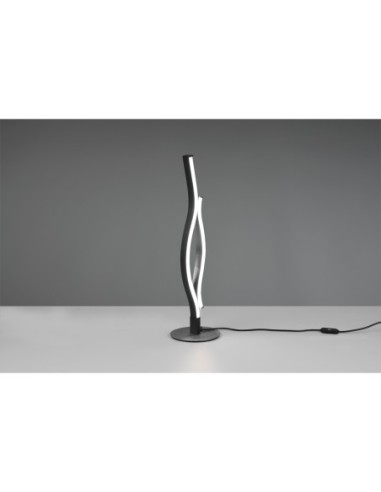 TRIO Blaze – Lampe de table élégante avec finition aluminium brossé et lumière LED économe en énergie