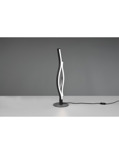 TRIO Blaze – Lampe de table élégante avec finition aluminium brossé et lumière LED économe en énergie