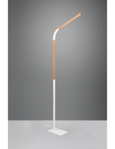 Lampadaire Led, 1400lm, 3000K, dimmable, bois naturel intérieur | Trio