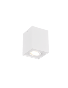 Trio Biscuit – Plafonnier spot orientable 1xGU10, blanc mat, métal, IP20
