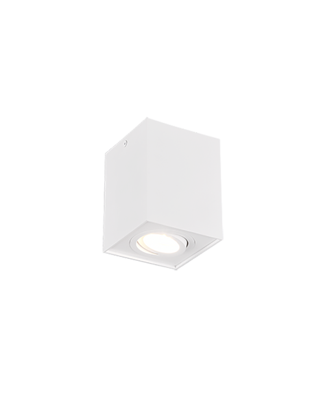 Trio Biscuit – Plafonnier spot orientable 1xGU10, blanc mat, métal, IP20