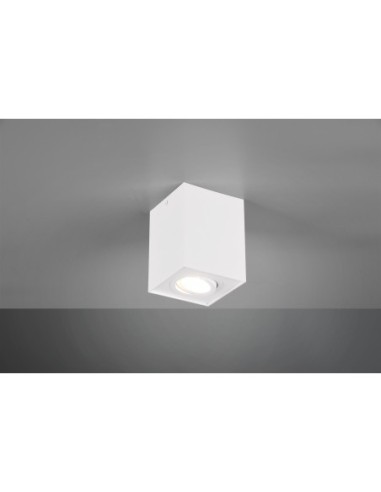 Trio Biscuit – Spot de plafond blanc mat, 1xGU10 (non incluse), métal, H 12,5 cm