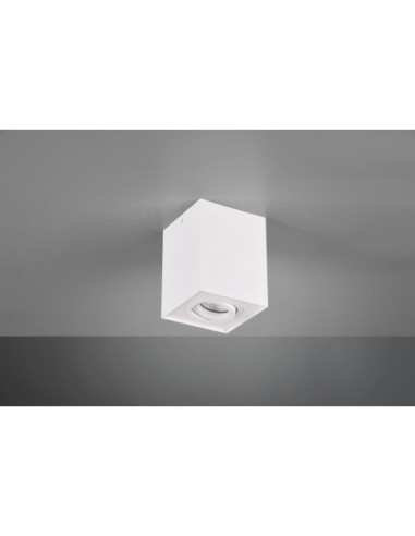 Trio Biscuit – Luminaire plafond moderne, douille GU10 pivotante, 35W max, métal blanc