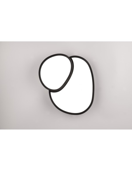 Plafonnier LED, 2700-6500K, 2400 lm, Noir, Télécommande - Trio - Rise