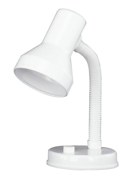 Trio Pronto – Lampe de bureau design blanc, douille E27, interrupteur intégré, 30 cm