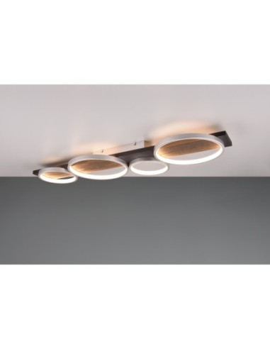 TRIO MEDERA-luminaire moderne avec effet de lumière indirecte, technologie LED et ajustement de luminosité