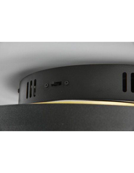 Plafonnier LED 58W 6800 lm 3 températures réglables Ø50 cm laiton/noir mat - Trio - Caya