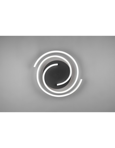 Plafonnier LED 58W 6800 lm 3 températures réglables Ø50 cm laiton/noir mat - Trio - Caya