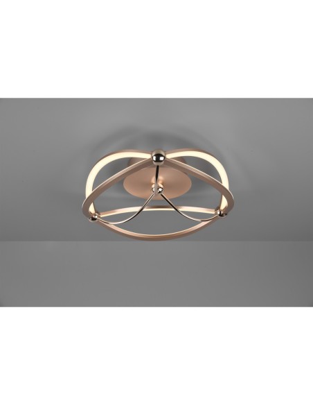 TRIO CHARIVARI-luminaire de plafond SMD, 2500lm, design élégant en laiton