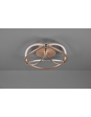 TRIO CHARIVARI-plafonnier LED dimmable, lumière blanc chaud, finition laiton mat