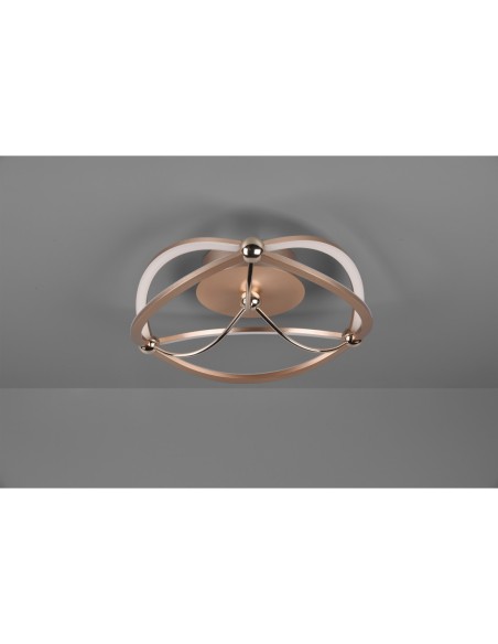 TRIO CHARIVARI-plafonnier LED dimmable, lumière blanc chaud, finition laiton mat