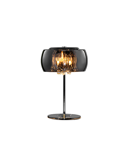 TRIO VAPORE-lampe de table 3xG9, verre chromé miroir, gouttes décoratives