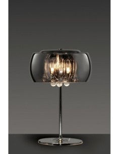 TRIO VAPORE-lampe de table 3xG9, verre chromé miroir, gouttes décoratives 2
