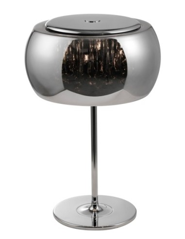 TRIO VAPORE-lampe à poser 3xG9, verre chromé avec gouttes, ambiance élégante