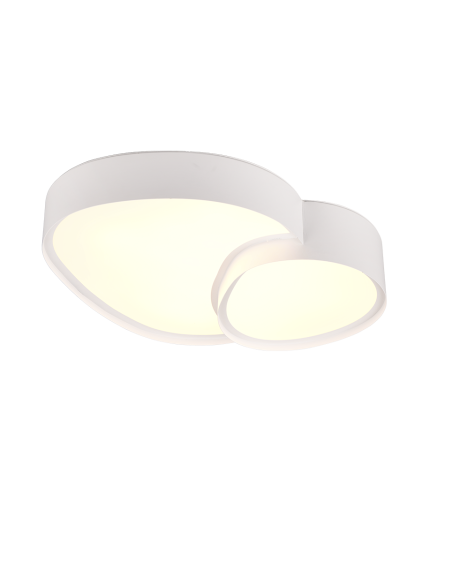 TRIO RISE-plafonnier SMD LED, blanc mat, 21W, 2400lm, 2700-6500K, télécommande