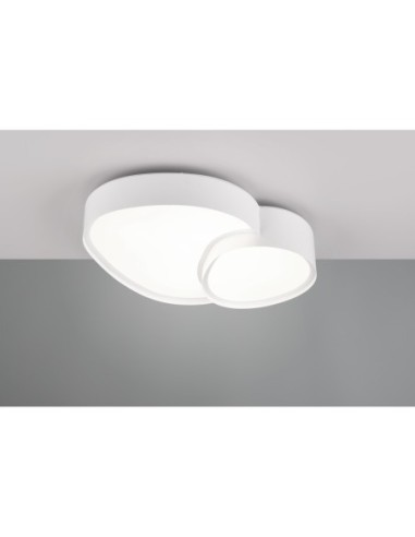 TRIO RISE-plafonnier LED, blanc mat, télécommande, 21W, 2400lm, 2700-6500K