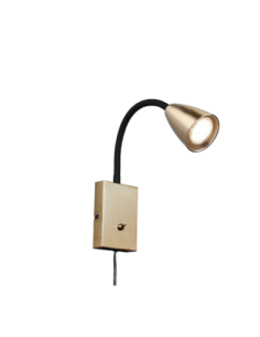 TRIO WANDA-applique murale flexible en laiton mat, compatible LED.