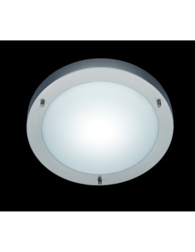 TRIO CONDUS-diamètre de 31 cm et une hauteur de 8 cm, il présente une finition en nickel mat et un verre blanc opalin.