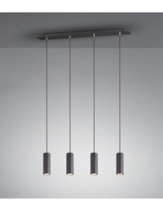 Trio Marley-suspension 4x GU10 noir mat, design discret et moderne 2