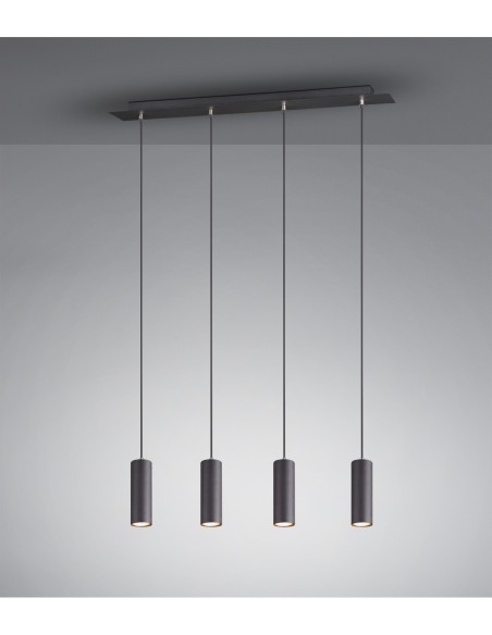 Trio Marley-4 lumières ajustables, longueur jusqu'à 150 cm