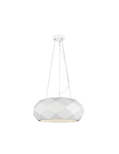 Trio Zandor - suspension métallique blanche avec motif décoratif
