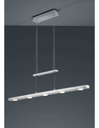 Suspension Led – 7x LED SMD intégrées, Nickel mat – TRIO - LACAL