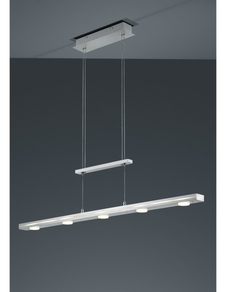 Suspension Led – 7x LED SMD intégrées, Nickel mat – TRIO - LACAL