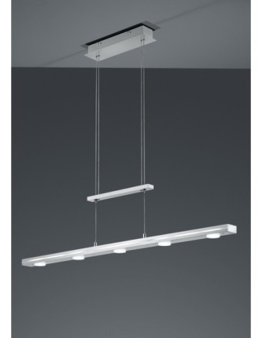 Suspension Led – 7x LED SMD intégrées, Nickel mat – TRIO - LACAL